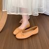 Fashion Bailamos New Women Flat Shoes Fashion Shallow Slip On Ladies Elegant Ballerinas Shoes Soft Flat Heel Round Toe Boat Shoes