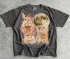 Fluffy Bunny Moon Graphic Tee, Cottagecore Rabbit T-Shirt, Nature Lover Gift