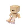 Shaking Wooden Man Figurine Handmade Shaking Feet Wooden Car Dashboard Decorations with 12 Pcs Magnetic Expressions Creative Gifts