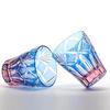 Glass Studio Saiho Edo Kiriko Shochu Glass, Rock Glass, Tumbler Glass, Mini Old, Shippo Sasa-no-ha P