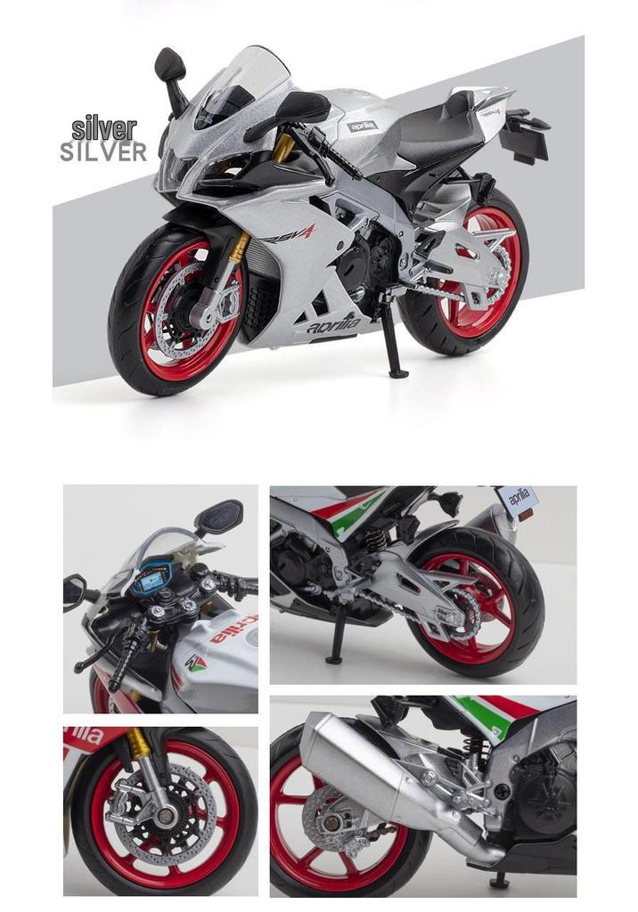 1:Модель-игрушка мотоцикла Aprilia RSV4 из сплава GSX в масштабе 1:12
