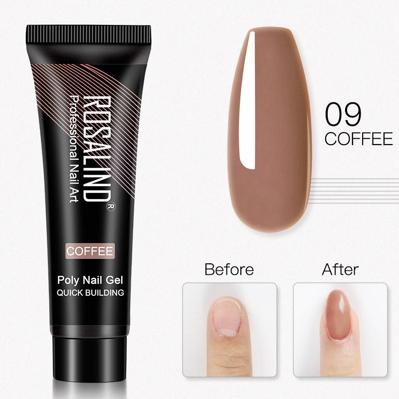 ROSALIND 15 мл блестящий УФ-гель для наращивания ногтей лак для ногтей быстрое наращивание полигель для ногтей для дизайна ногтей