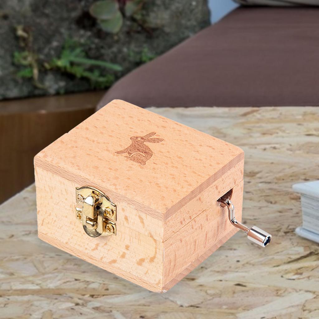 Ручная музыкальная шкатулка Чистая музыка Уникальный узор Изысканная поверхность Естественный спокойный звук для детей