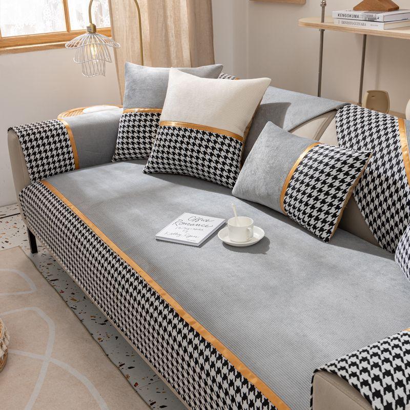 Подушка для дивана «Тысяча птиц», Универсальный вельветовый нескользящий чехол для дивана на четыре сезона, Подушка для сиденья в скандинавском стиле