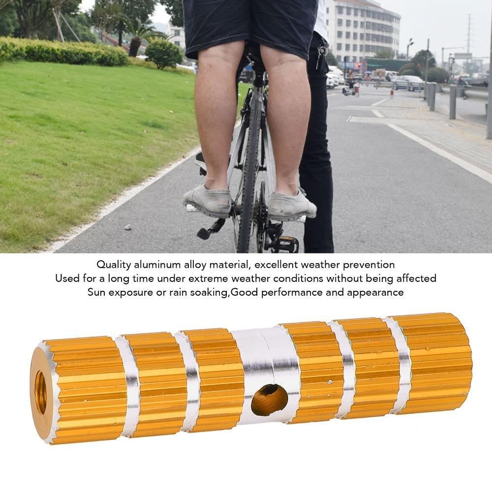 1 Pair Solid Bike Foot Pegs Aluminum Alloy Bicycle Foot Pegs  Bicycle Rear Seat Footrest