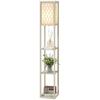 Three-Shelf Standing Lamp - Oak/White
