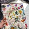 Белый 100% Шелковый Шарф Женские Шарфы Bufandas Летние Пляжные Шали Foulard Осень Зима Цветочный Дизайн Длинные Шарфы на Шею Хиджабы