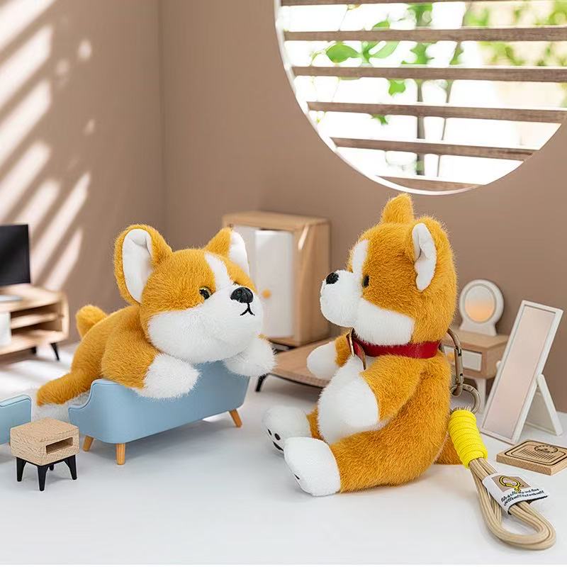 15/22cm Palm Treasure Corgi Doll Simulation Stuffed Plush Toy Hand Doll Cartoon Cute Pillow Funny Child Gift Doll At Home