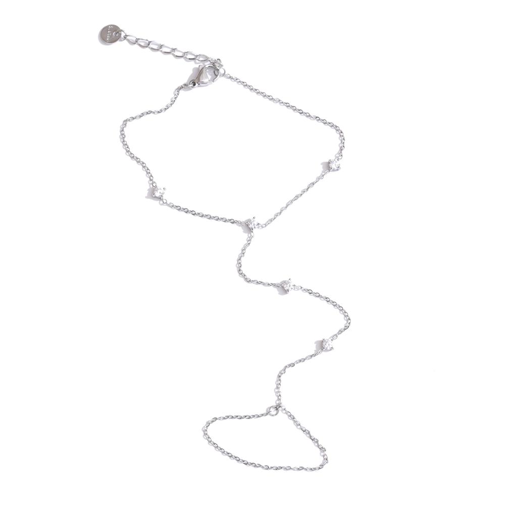 Yhpup Модный браслет-цепочка на тыльную сторону кисти с циркониевыми бусинами из нержавеющей стали, модный, шикарный, сексуальный, водонепроницаемый, оптовый, подарок