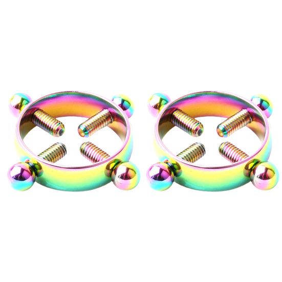 Модные присоски для сосков, стильные широко применяемые кольца для поддельного пирсинга, непирсинговые регулируемые зажимы для сосков, кольца