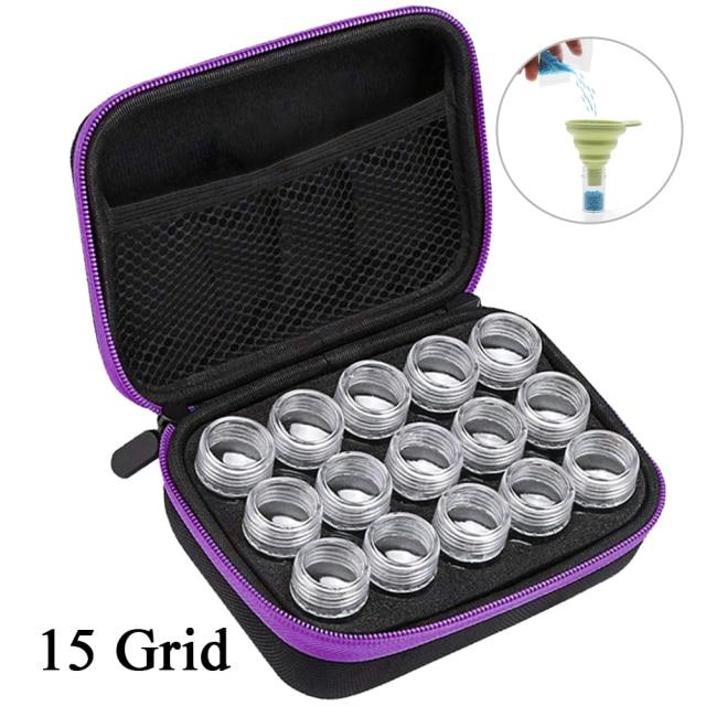5D алмазная живопись аксессуары ящик для хранения 15/30/60/120 слотов бутылки с бусинами контейнер банка на молнии чехол для DIY алмазной живописи
