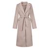 Women's Fashion Warm Winter Long Sleeve Solid V-neck Bandage Wool Coat