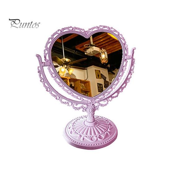 Cosmetic Mirror Functional Durable Desk Type Antique Vintage European Style Desktop Makeup Mirror for Makeup