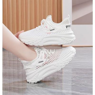 Женская летняя полая дышащая универсальная повседневная спортивная обувь с мягкой подошвой для бега, женская обувь