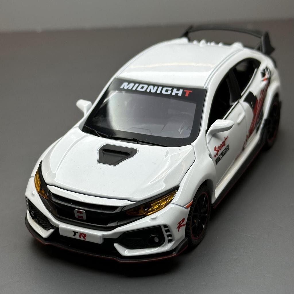 1:32 Honda Civic Type-R Super Modified Sport Car Alloy Metal Diecast Model Car Collection Model Ornament Toy Gifts for Boyfriend aig256
