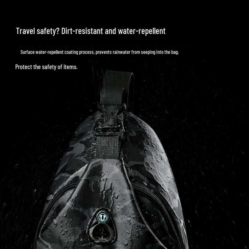 Hengyuanxiang Men's Casual Multi-functional Chest Bag