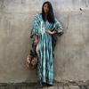 Bohemian Beach Kaftan Dresses for Women Tie Dye Summer Maxi Robe Summer Swimsuit Cover Ups Holiday Bathing Suits