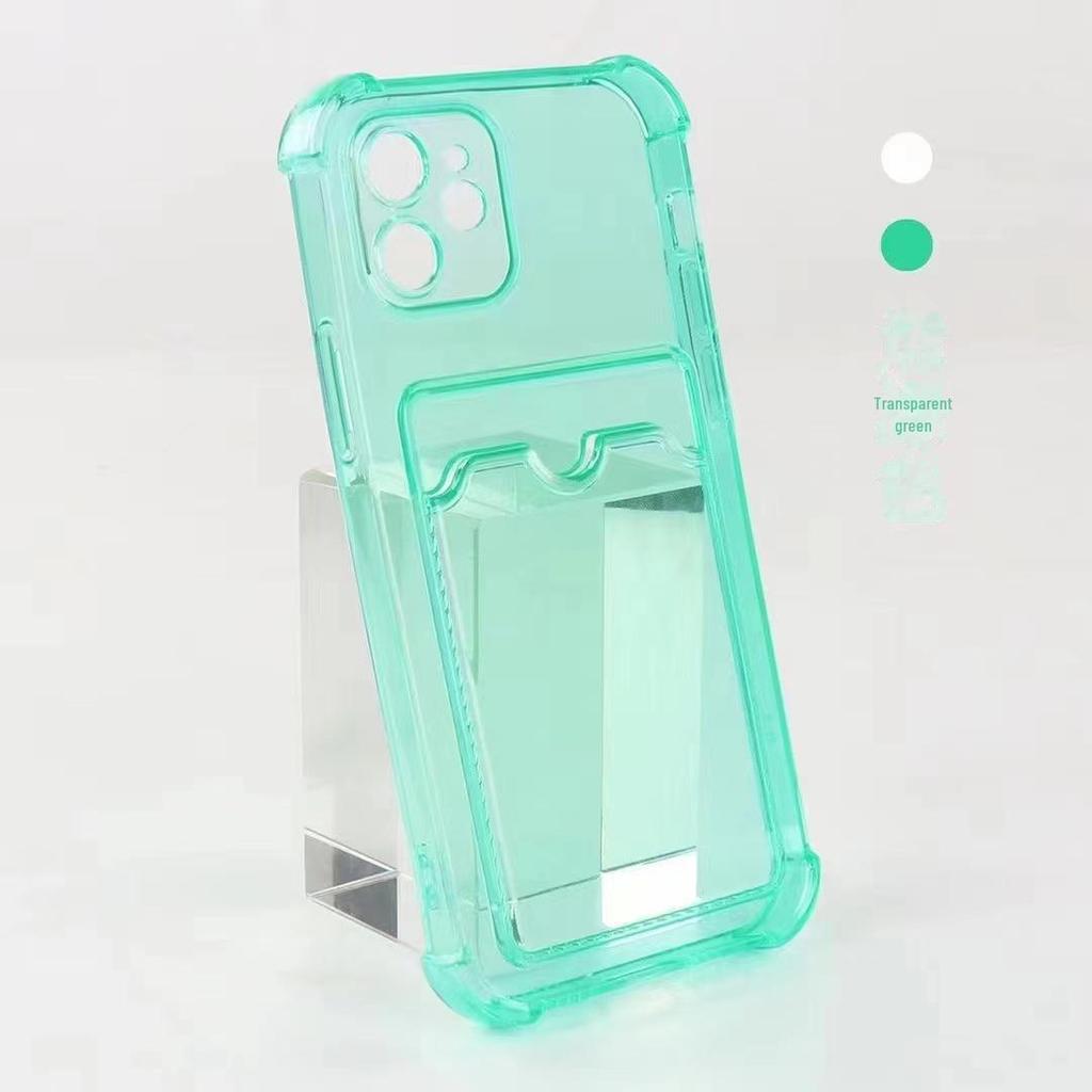 Прозрачный чехол-держатель для карт TPU для Apple 11/14/15/16Pro/Xs