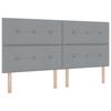 LED Storage Bed with Mattress Light Grey 200 x 200 cm Fabric