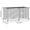 3114053 vidaXL Pet Cage with 8 Panels and Door Black 35x35 Cm