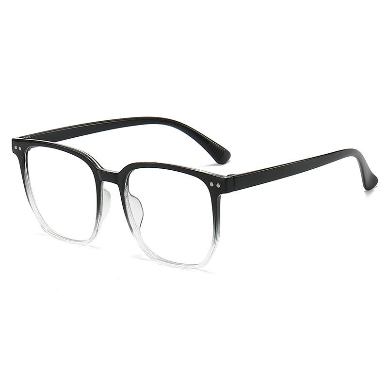 New retro glasses frame anti-blue light discoloration lenses flat glasses plain face large frame fashion literary flat glasses