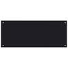 Black Kitchen Backsplash Tempered Glass 100 x 40 cm