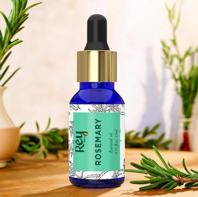 Эфирное масло розмарина Rey Naturals, масло розмарина для роста волос, полезно для кожи, тела и блестящих мягких волос 15 мл