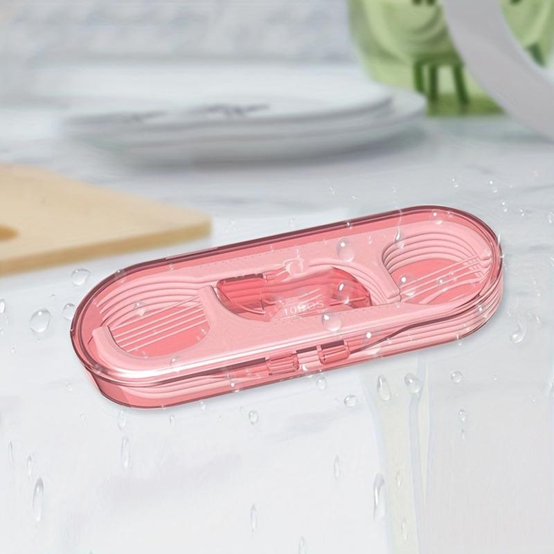 10 шт. в упаковке зубная нить портативная дорожная упаковка одноразовая сверхтонкая зубочистка коробка для хранения зубной нити уход за полостью рта