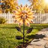 Decorative Garden Stake for Flower Bed Sunflower Light Skull Solar Powered Waterproof Holiday Gift Lovers Halloween Yard Decor Lawn Pathway