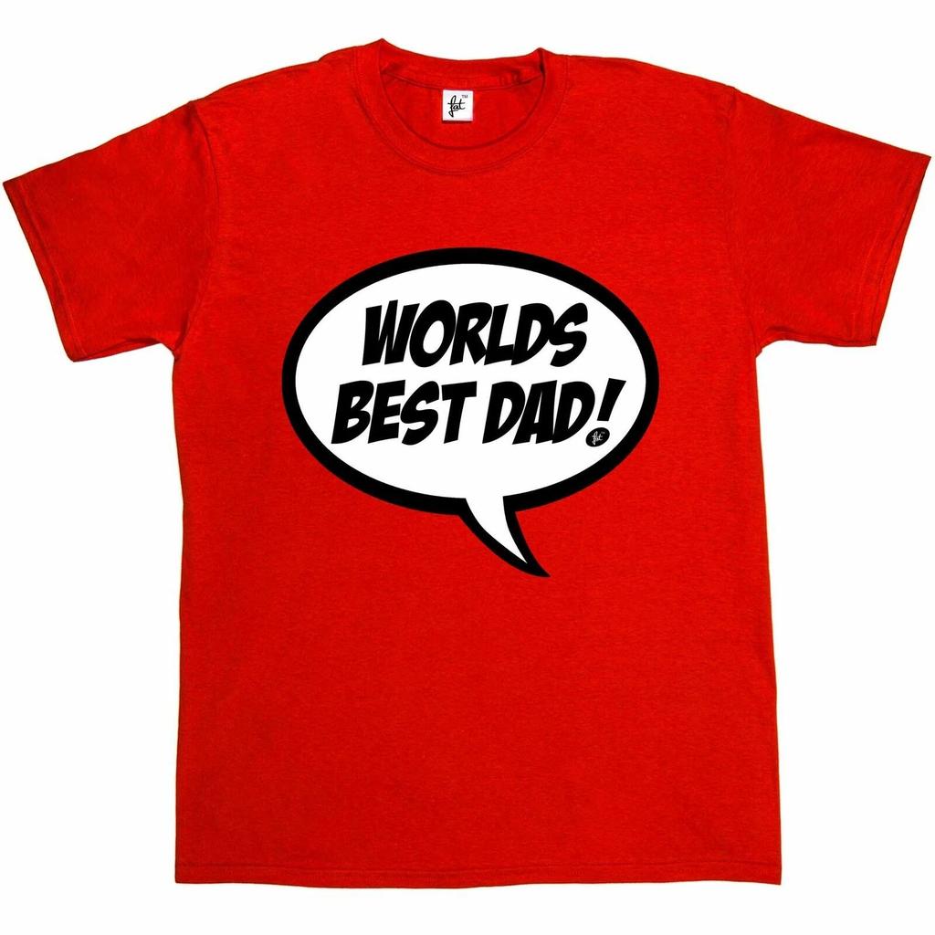 Simply Saying Worlds Best Dad Speech Bubble Fathers Day Gift Mens T-Shirt