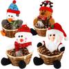 Christmas Decoration Candy Storage Basket Desktop Children's Desk Ornament Candy Snack Container