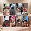Милый F-Забавный Чехол-Обезьянка Для Телефона Samsung S25,S24,S21,S22,S23,S30,Ultra,S20,Plus,Fe,Lite,Note,10,Черный Чехол