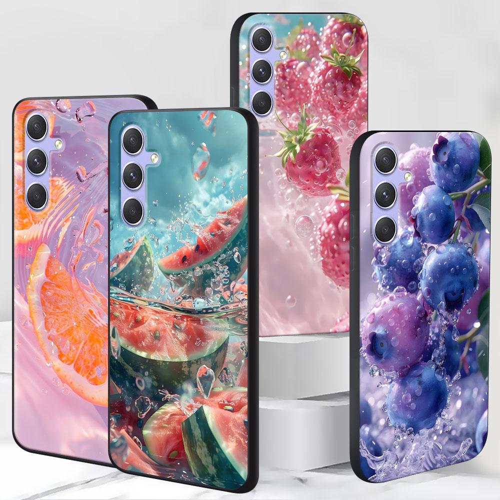 Чехол с фруктами (апельсин, арбуз) для Samsung Galaxy A51 A53 A54 A31 A52 A12 A13 A21s A22 A32 A11 A22 A33 A41 A52s, TPU чехол для телефона