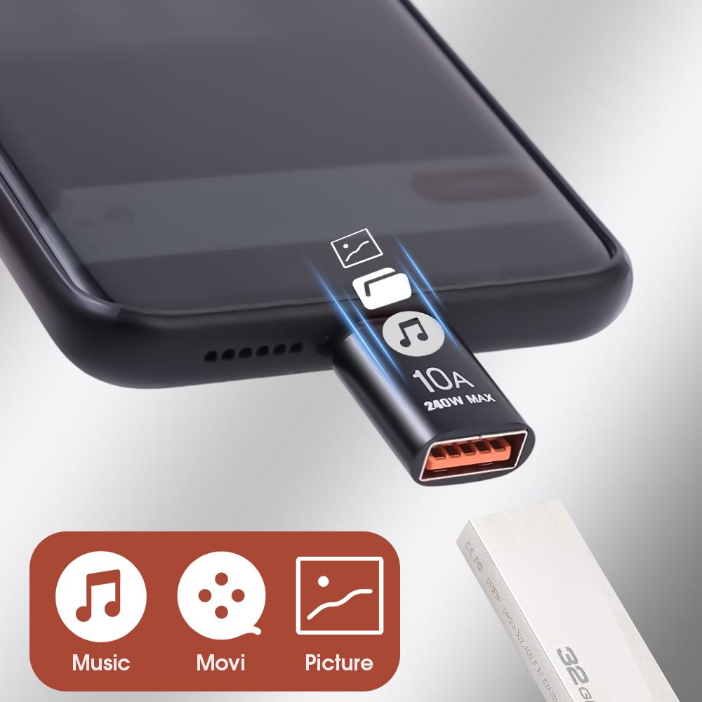 10A USB 3.0 Type C адаптер TypeC Female to USB Male конвертер Быстрая зарядка Передача данных для Macbook Xiaomi Samsung OTG разъем