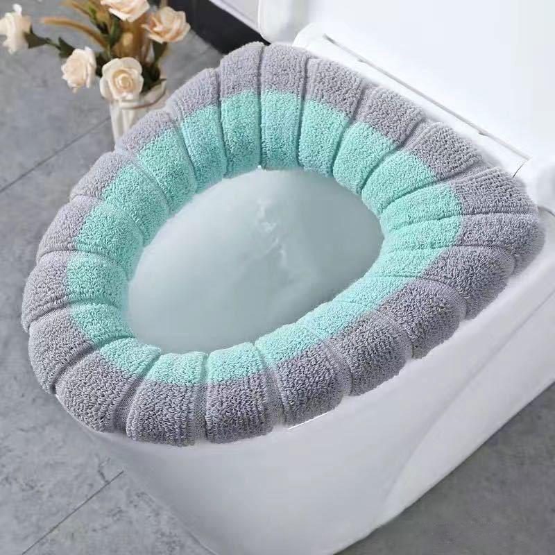 1Pcs Soft Warmer Washable Mat Cover Pad Bathroom Toilet Seat Cover Cushion Seat Case Toilet Lid Cover Accessories Bath Home