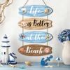 Nautical Surfboard Hanging Pendant Beach Theme Ocean Coastal Wall Decor  Restaurant