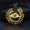 European and American Retro Exaggerated Devil's Eye Brooch Personality Creative Design Temperament Versatile Men's Blazer Corsage