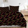 3Pcs Candy Cane Pattern Printed Bedding Set, Breathable And Soft,(Includes 1 Duvet Cover And 2 Pillowcases, Quilt Not Included) yy250815142