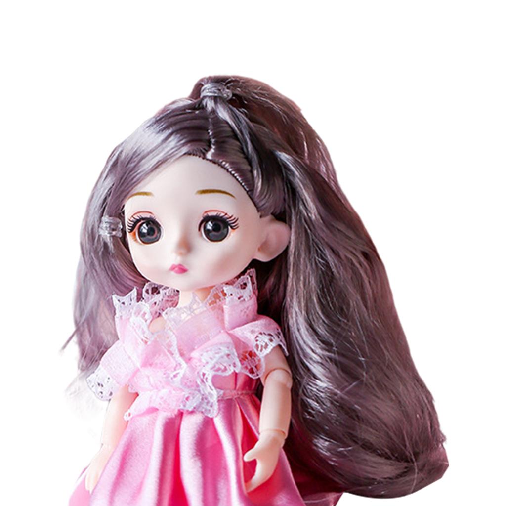 Симпатичная кукла BJD с 13 суставами, 16 см, 1/12, платье и обувь, игрушка для девочек, подарок A