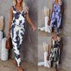 Womens Casual Sleeveless Jumpsuits Elastic Waist Printed  Playsuit