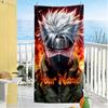 Naruto Character Personalized Text Beach Towel High Absorbency & Quick-Dry Suitable for Sports Travel Swimming Yoga Bathroom Beach And Pool