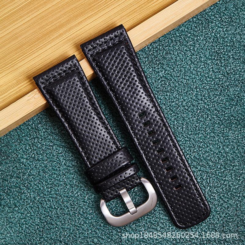 Pinhole Seven Friday Real Cowhide Strap First Layer Calfskin 28Mm/Watch Accessory, Comfortable To Wear