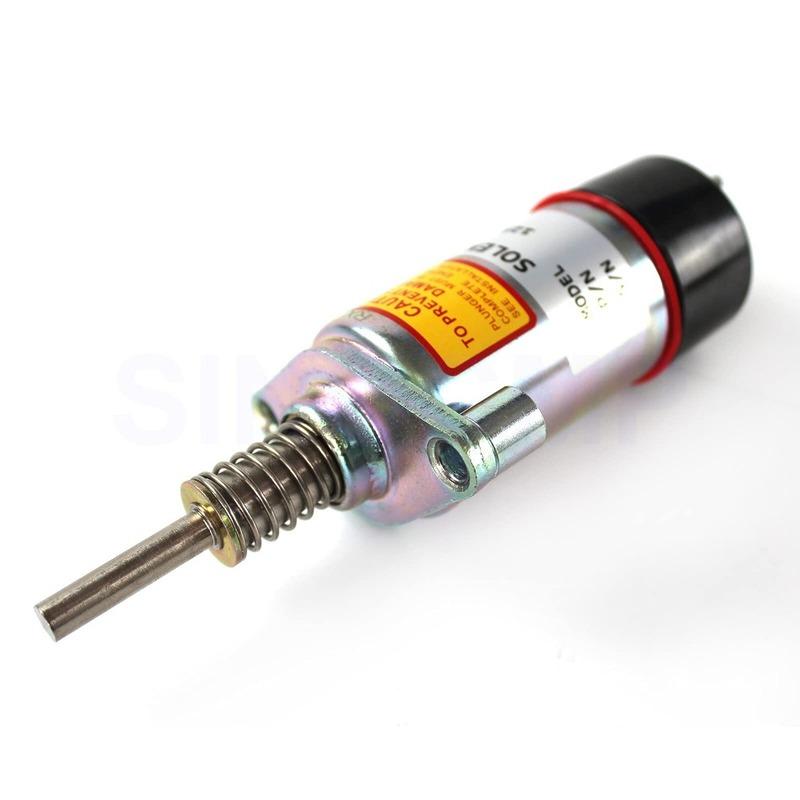 High quality New For 125-5774 Replace Caterpillar CAT Fuel Shutdown Solenoid 125-5774 / 125 5774 24V Stop Solenoid Valve