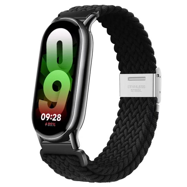 Нейлоновый ремешок для Xiaomi Smart Band 8 9, сменный ремешок для часов, ремень Xiomi Band8, ремешки с металлической пряжкой