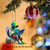 Creative Acrylic Flat 2D Alien 2D Pendant Keychain Car Rearview Mirror Accessories Backpack Small Pendant