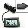 Black Waterproof Digital Thermometer with Probe for Aquariums and Terrariums