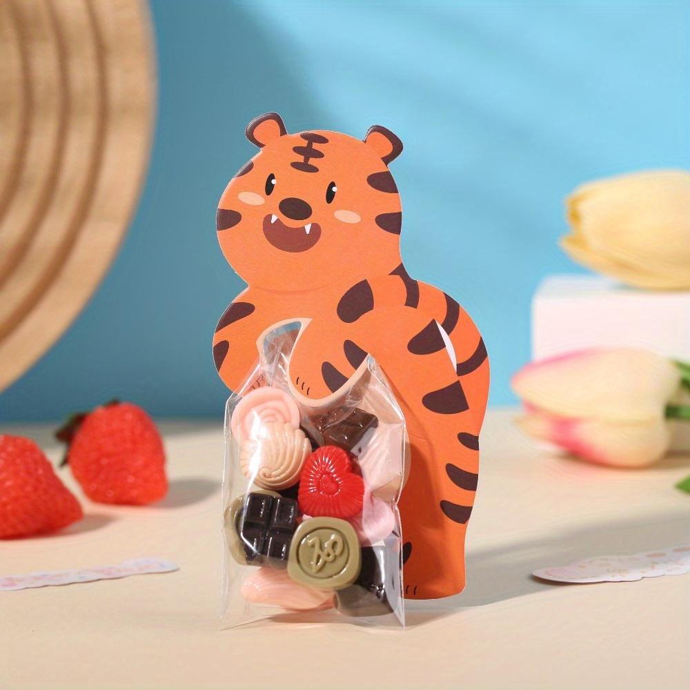 10pcs Creative Animal Card Cute Cartoon Baking Packaging Bag Rabbit Fox Card Candy Packaging