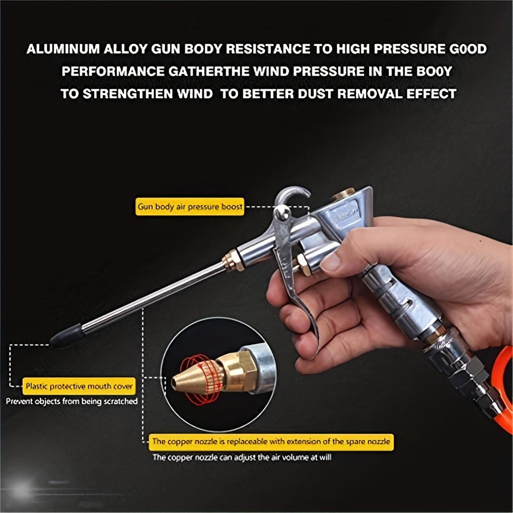 Пневматический очиститель воздуха - инструмент для чистки лодок с высоким давлением, удлиненной насадкой, удобной пистолетной рукояткой и простым удалением пыли.
