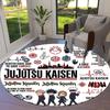 Ковер с круглым ворсом Jujutsu Kaisen Ковер для гостиной, спальни, дивана, игровой комнаты Декор Нескользящий коврик для пола