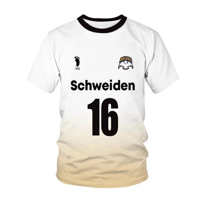 Аниме Haikyuu футболка с 3D принтом MSBY черный шакал спортивная повседневная мужская и женская уличная футболка модная футболка топы одежда в стиле Харадзюку